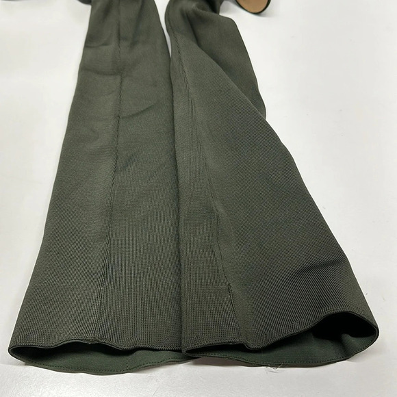 Yeezy Season 2 Boots Thigh High Open Toe Sock High Heels Olive Green Size 37 7 - Picture 10 of 12